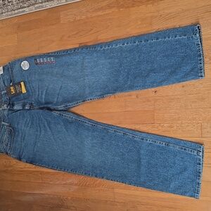 LEE BRAND MEN'S BLUE RELAXED FIT STRAIGHT LEG JEANS SIZE 38x32